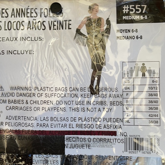 Roaring 20’s Flapper Adult Costume! New! - Picture 8 of 10